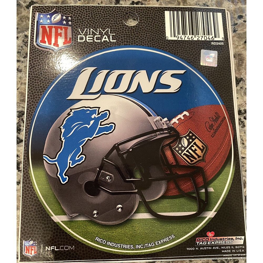 Detroit Lions NFL Vinyl Decal Sticker Car Truck Officially Licensed‎